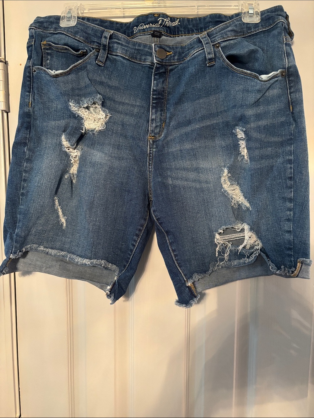 Universal Thread Bermuda Distressed Blue Jean Denim Shorts